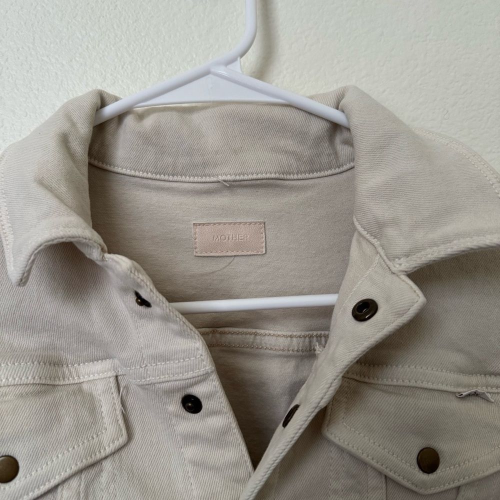 MOTHER Off-White Denim Mini Dress - Picture 6 of 9